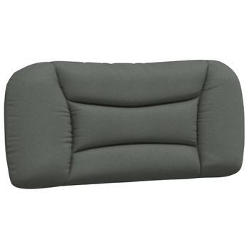 Cabecero Cama Mueble De Dormitorio De Cama Acolchado Tela Oscuro 80 Cm Gris M02_0004415