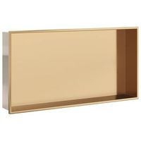 hornacina ducha acero inoxidable dorado cepillado 62x32x9 cm vidaxl