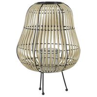 linterna de madera de sauce marron claro 44 cm con candelero decoracion de pie berkner