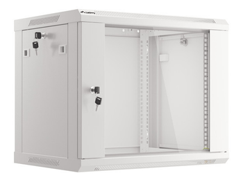 ARMARIO LANBERG MURAL 9U 600X450 RACK 19 FLAT PACK V2 PUERTA CRISTAL GRIS