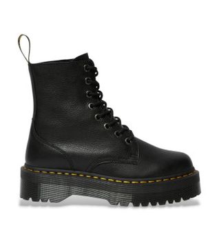 Dr Martens para mujer. 26378001 Botas de piel Jadon III negro (37), 5 a 8cm, Cordones, Cremallera, Casual