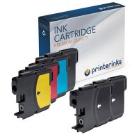compatible multipack brother lc1100 full set  2 extra black ink cartridges 6 pack