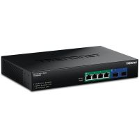conmutador de red trendnet tpe-bg5062 25g 4 puertos poe sfp 10g montaje en rack