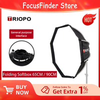 triopo kx90 90cm kx65 65cm speedlite octagon paraguas softbox flash al aire libre caja suave para godox v1 speedlite softbox r