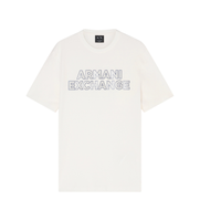 ax armani exchange para hombre xm002413af10361u0009 camiseta slim de algodon blanco roto xl casual manga corta