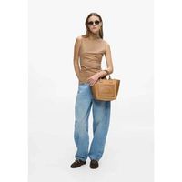 karl lagerfeld bolsa bolso tote de ante color caramelo para mujer