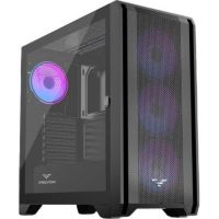 caja pc preyon nest windy 4 ventiladores 120mm pwm argb vidrio templado usb-c negro