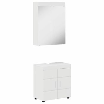 Juego De Muebles De Baño Tulum 2 Uds. Brillante 60 X 34 X 63 Cm Vidaxl
