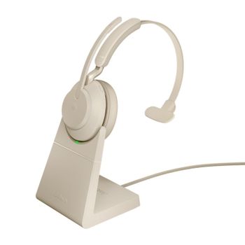 Jabra Evolve2 65 Auriculares Inalámbricos Monoaurales con Soporte Beige