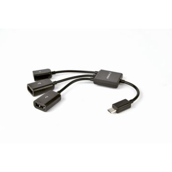 Hub USB Gembird 2 puertos USB 2.0 Micro-B modelo UHB-OTG-02 Conexión OTG y alimentación adicional