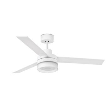 Faro Ice Ventilador de Techo con Luz LED Mando y Altavoz Aspas Reversibles 55W Blanco/Arce