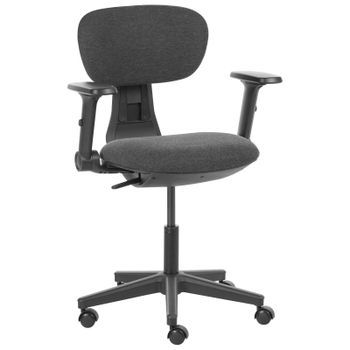 Silla De Oficina Ergonómica Respaldo Ajustable Asiento Deslizante Reposabrazos Ajustables Soporte Lumbar Negro Core