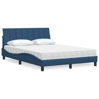 cama matrimonial  cama para adultos  cama con colchon tela azul 140x190 cm cfw3110678