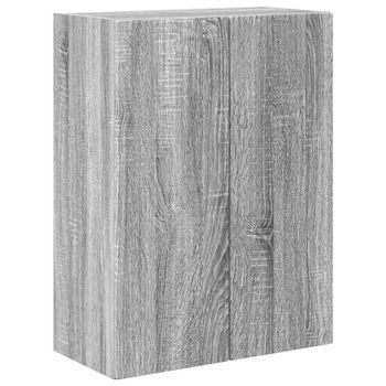 Mueble De Tv | Mueble De Salón | Gabinete De Tv Montado En La Pared Gris Sonoma 59,5 X 31 X 80 Cm