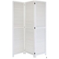 biombo de madera blanco 3 paneles 120x170cm par06020