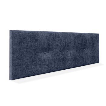 Cabecero De Lana Natural Con Botones 145x50cm Camas 135/140 - Azul