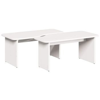 Mesa De Café 2 Pcs Madera Maciza De Pino Vidaxl