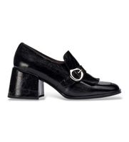 wonders para mujer h-640155205792 mocasines de piel victoria 01 negro 38 5 a 8cm hebilla casual clasico charol