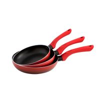 set 3 sartenes aluminio roja 20-24-28 cm