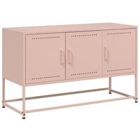 mueble para tv de acero rosa 1005x39x605 cm vidaxl