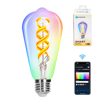 WiFi WB Bombilla Inteligente ST64 E27 4.9W RGBW