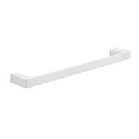 toallero de 45 cm de laton cromado blanco mate - fijacion con tornillos incluidos jacinto
