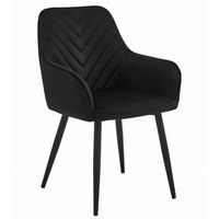 silla de comedor terciopelo valora waav asiento de terciopelo negro