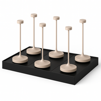 6 lamparas con bandeja de carga h25 cm ruby