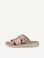 caprice mule rose made of leather without heel size 36