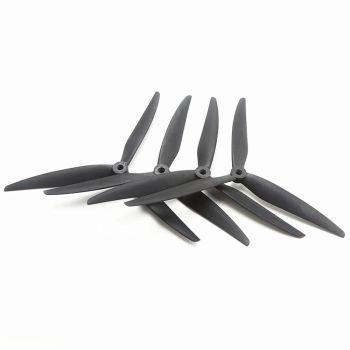 2 pares / 4 pares 7040 8040 9045 hélice de 3 palas de 5 mm de eje de fibra de vidrio negro para dron de carreras FPV RC
