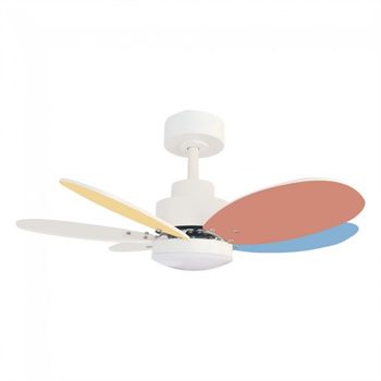 Ventilador de techo led rainbow s multicolor cct dim (18w)
