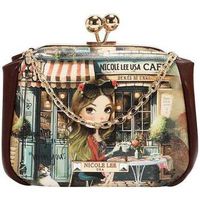 nicole lee bandolera mini bolso cruzado con cierre kiss lock virtual friend para mujer