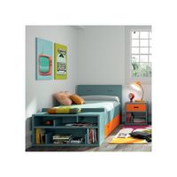 mathy by bols single bed in madaket design with optional trundle drawer - mathy apple green