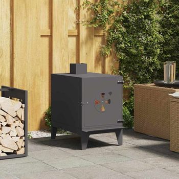 Estufa De Camping Negro 35 X 50 X 60 Cm Acero Laminado En Frío Vidaxl