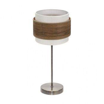 FABRILAMP Sobremesa 1 luz Cuero/Madera Oscura modelo Myriam