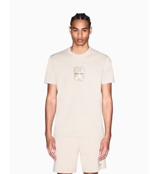 A|X Armani Exchange para hombre. XM002501AF10356U1148 Camiseta Regular fit Classic beige (XS), Casual, Algodón, Manga corta