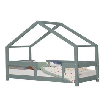Cama Cabaña Infantil Lucky 120 X 180 Verde Salvia