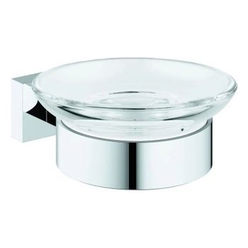 Jabonera Con Soporte Mural Grohe Essentials Cube, Chrome, 40754001