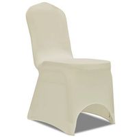 funda elastica para sillas 50 piezas crema vidaxl