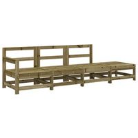 conjunto de muebles de jardin 4 uds  mesa y sillas madera de pino impregnada