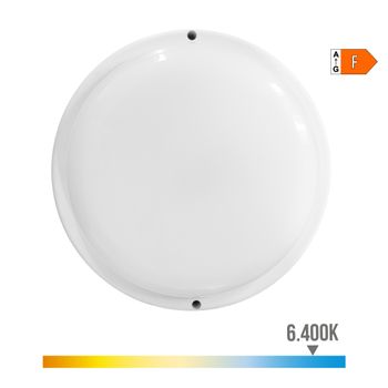 EDM Aplique de Pared 32447 Blanco Plástico F 18 W 120 W 1820 LM Sensor de Movimiento Sensor de luz Redondo (6400 K)
