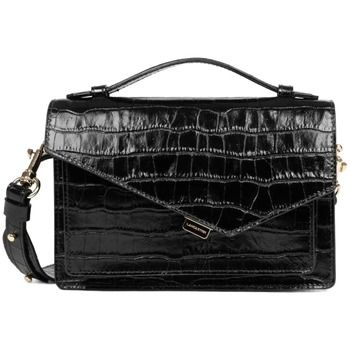 LANCASTER Bolso de mano Bolso con solapa Zoé Negro Estampado de cocodrilo para mujer