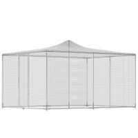 pawhut gallinero para exterior grande 4x3x197 m 12 m gallinero de acero galvanizado con puerta con doble cierre plata