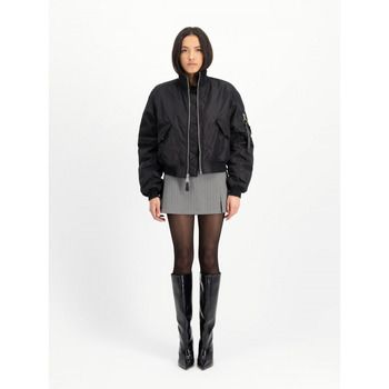 Alpha Industries Chaquetas 258010 MA-1 CROPPED LOOSE-03 BLACK para mujer