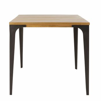 Mesa de comedor cuadrada de mango macizo de 75 cm