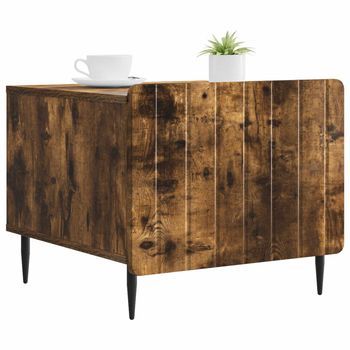 Mesa De Café - Mesa De Centro - Mesa Baja Roble Ahumado 49 X 50 X 42 Cm Madera De Ingeniería