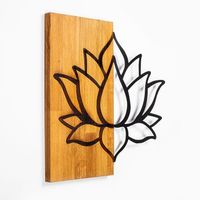 decoracion pared de madera ma-288 nogal negro 58x60 cm