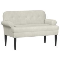 sofa amoroso con botones acolchados crema 120 x 66 x 78 cm vidaxl