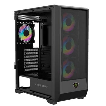 Caja PC Gaming KeepOut XC-501 MESH ATX/Micro-ATX/ITX ARGB Cristal Templado Negro