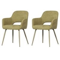 lote de 2 sillas de comedor de tela suave